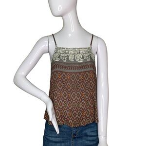 Free People Intimately Top Sleeveless Adjustable Straps Cutaway Back Came Size S